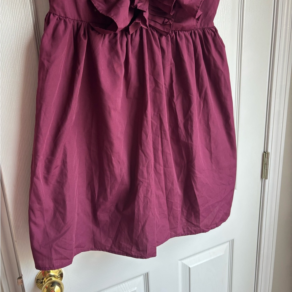 entro Plum Ruffle V-Neck Mini Dress - Picture 5 of 9